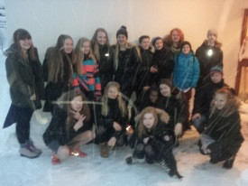 Hluti af hópnum sem heimsótti Lögmannshlíð