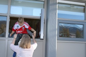 Rýmingaræfing á D gangi