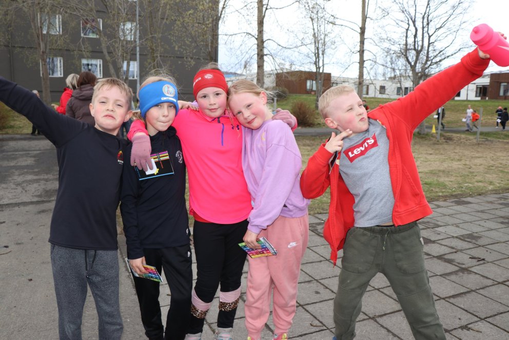 Söngsalur og góðgerðarhlaup UNICEF fór fram í Síðuskóla í dag.