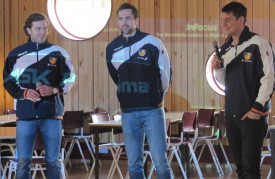 Heimsókn frá landsliðshetjum