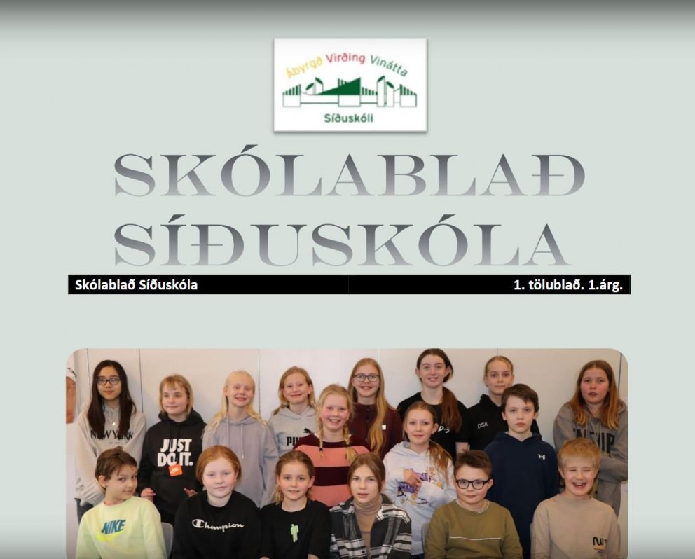 Skólablað Síðuskóla er komið út