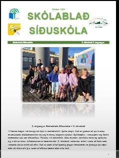Nýtt tölublað skólablaðs Síðuskóla komið út