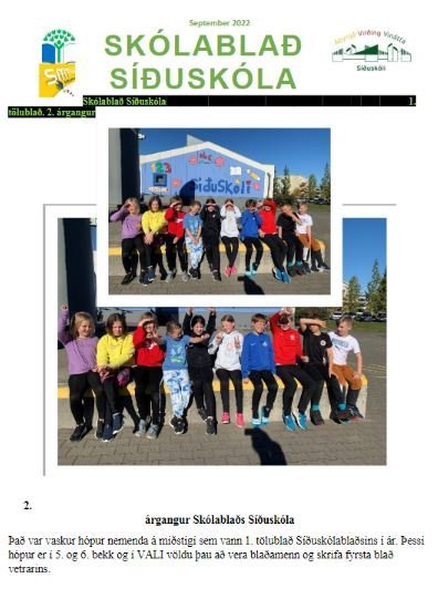 Nemendur á miðstigi gefa út skólablað