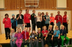 Hópurinn sem var í verðlaunasætum