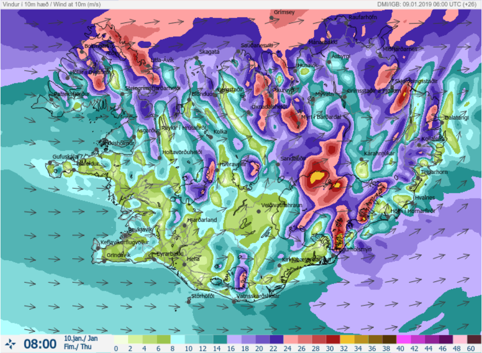 Óveður í kortunum