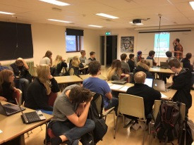 Sænskir og íslenskir nemendur í skólanum