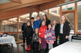 Hópurinn í heimsókn á Kaffi Q