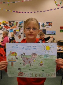 Valgerður með myndina.