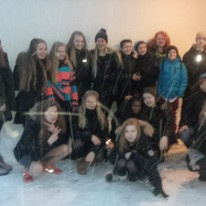 Hluti af hópnum sem heimsótti Lögmannshlíð