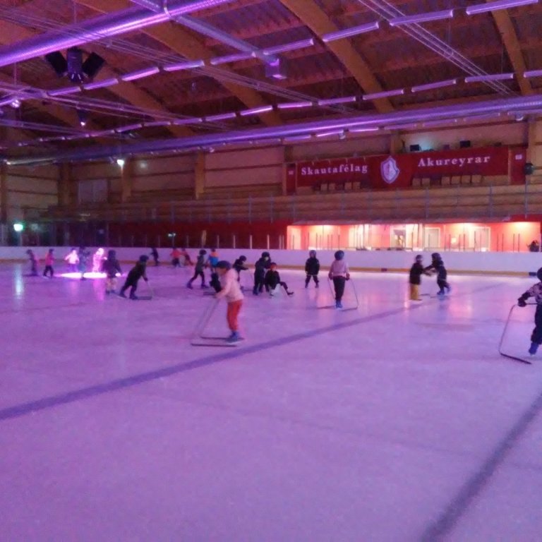 1. bekkur á skautum