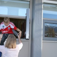 Rýmingaræfing á D gangi