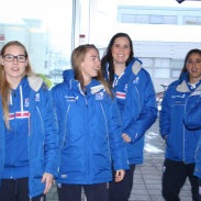 Landsliðskonur í knattspyrnu í heimsókn