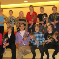 Krakkarnir fengu allir rós að lestri loknum