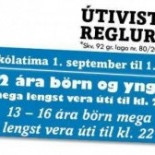 Útivistartími barna og unglinga