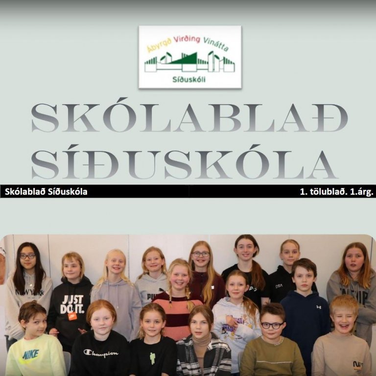 Skólablað Síðuskóla er komið út