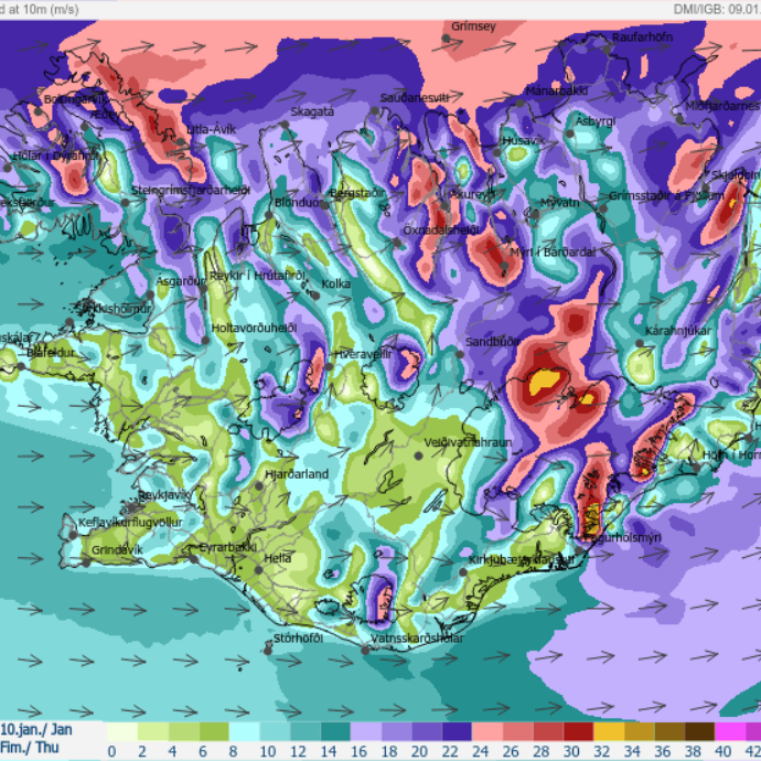 Óveður í kortunum