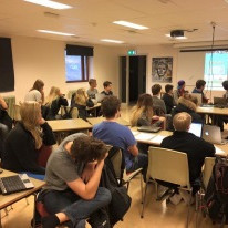 Sænskir og íslenskir nemendur í skólanum